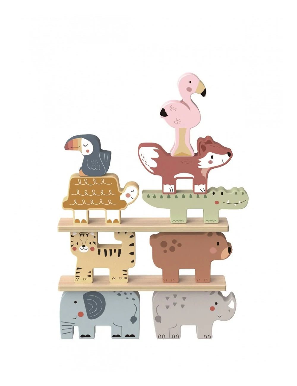 Wooden toys Stacking Animals 21x4x17cm