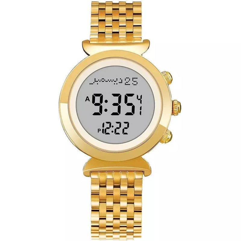 Al Harameen Gold Digital Leather Women’s Watch HA-6351FG